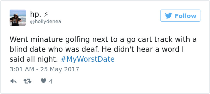 Funny #myworstdate Tweets