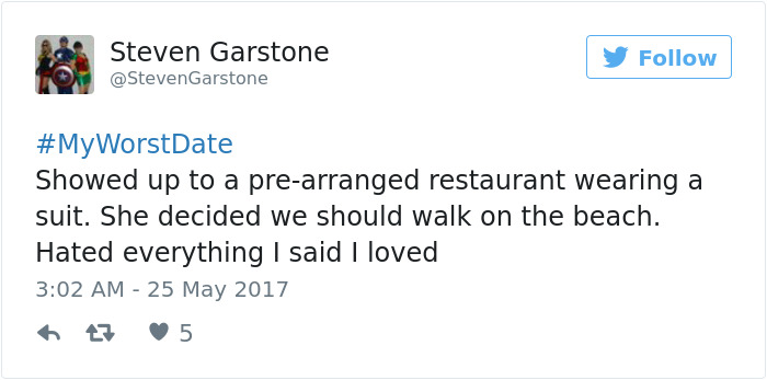 Funny #myworstdate Tweets
