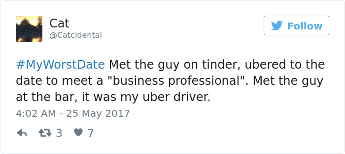 Funny #myworstdate Tweets