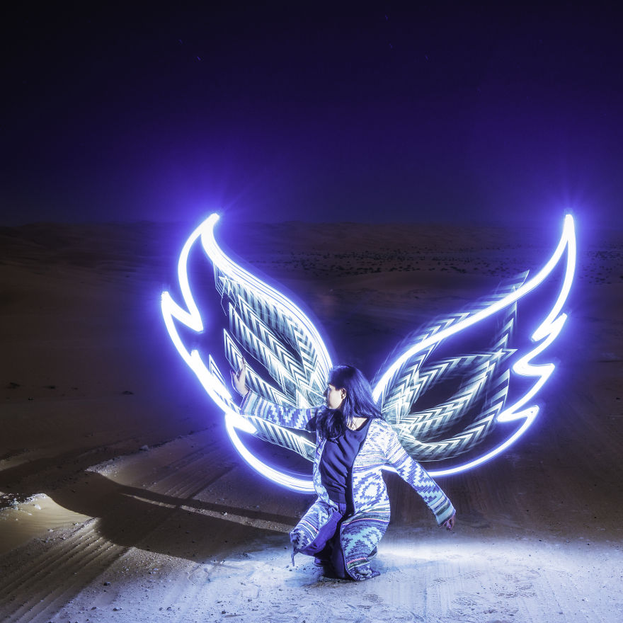 My Passion For Calligraphy Combined With My Interest In Photography. This Is Light Calligraphy