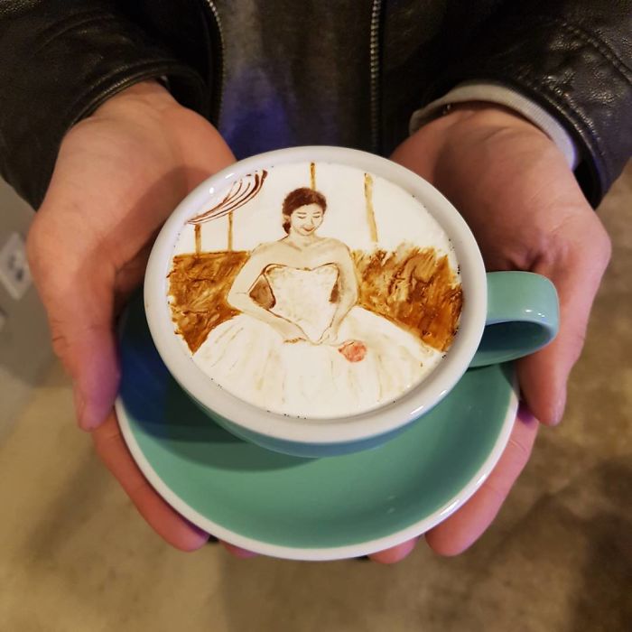 Artistic Barista From Korea Who Draws Art On Coffee.