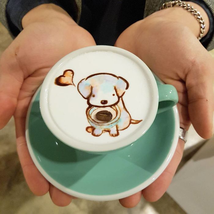 Artistic Barista From Korea Who Draws Art On Coffee.