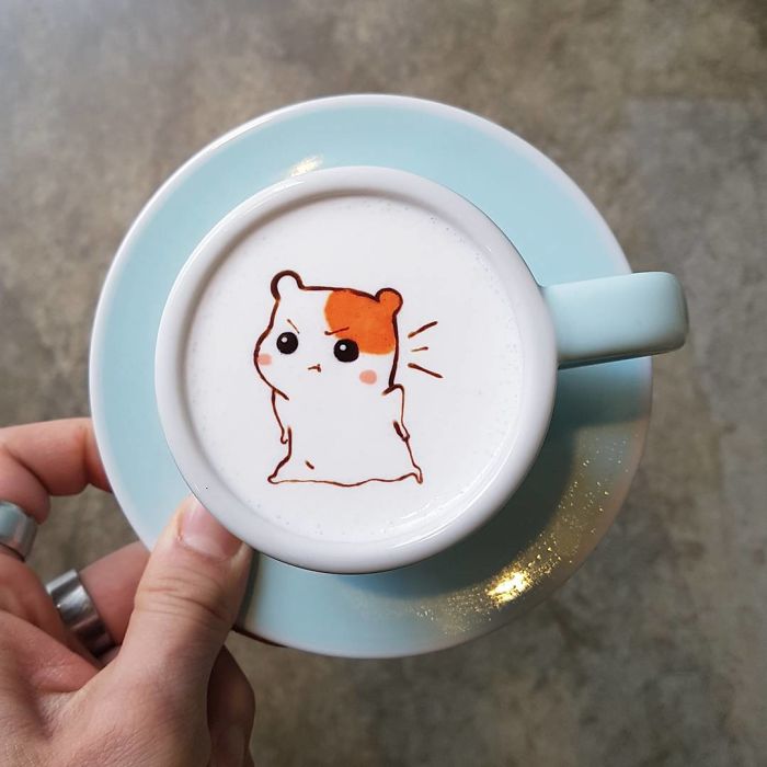 Artistic Barista From Korea Who Draws Art On Coffee.