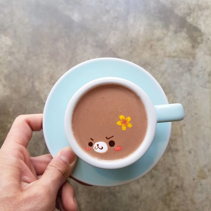 Artistic Barista From Korea Who Draws Art On Coffee.