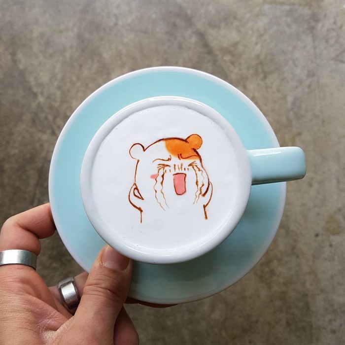 Artistic Barista From Korea Who Draws Art On Coffee.