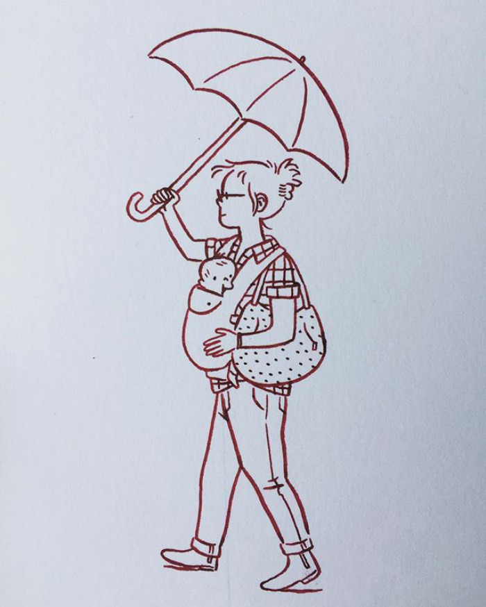 We Went For A Walk In The Rain Today.