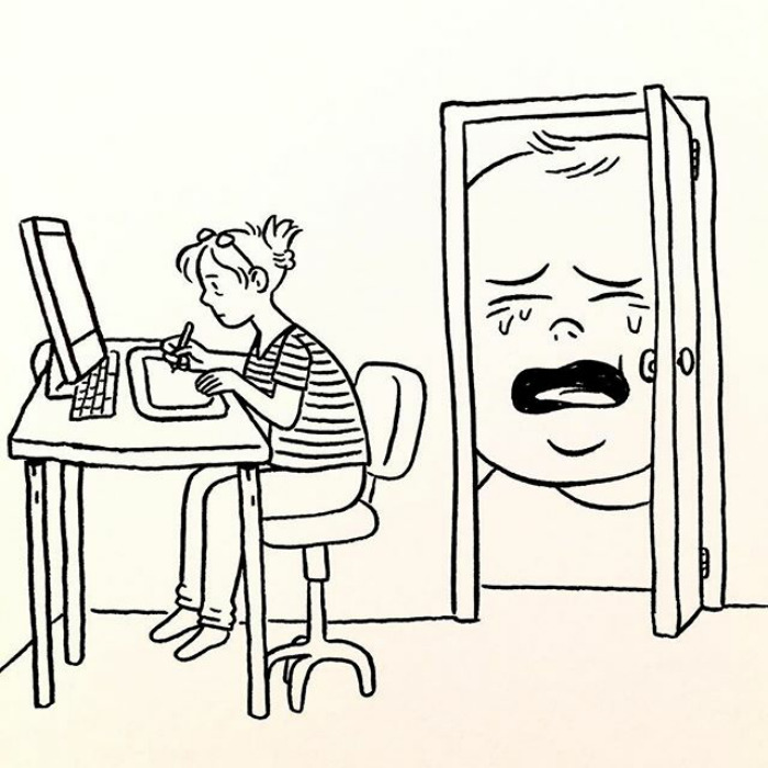 When I'm Working But I Can Hear The Baby Crying In The Other Room.