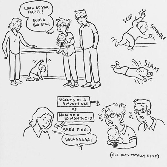 That Moment Of Silence Between The Bonk And The Wahh... My Perfect Niece Is An Imperfect Stander.