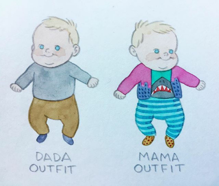 Cute Either Way. It's Pretty Easy To Tell Who Dressed This Guy, Though