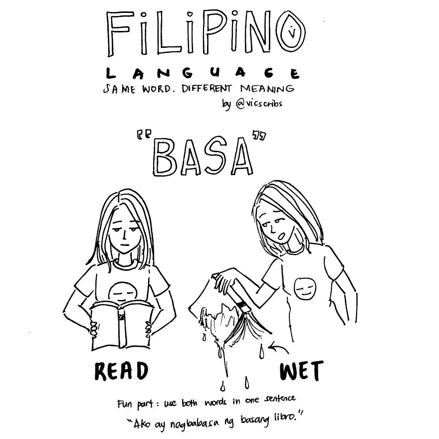 6 Illustrations Of Filipino Words With Same Spelling But Different Meaning 6 Illustrations Of Filipino Words With Same Spelling But Different Meaning