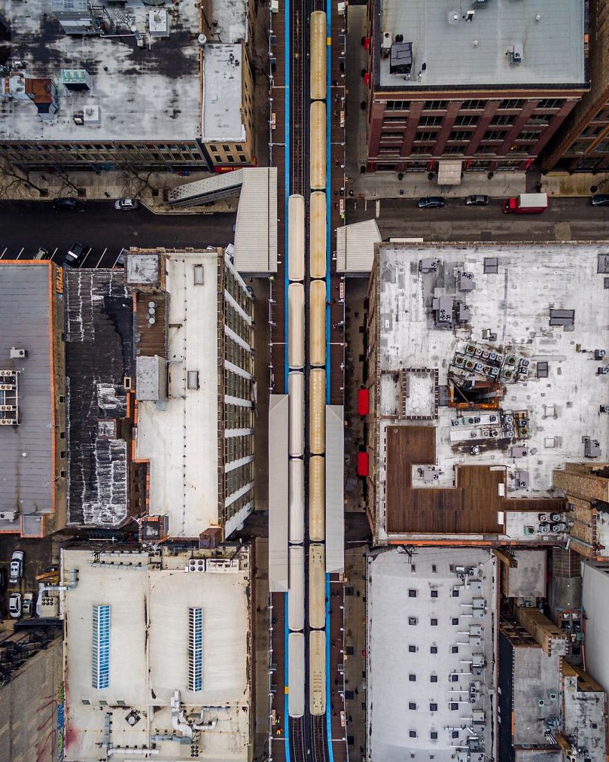 Chicago From Above: Awesome Bumblebee Photograph By Razvan Sera
