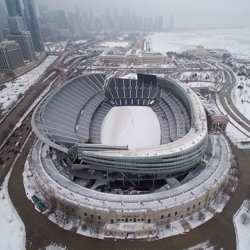 Chicago From Above: Awesome Bumblebee Photograph By Razvan Sera