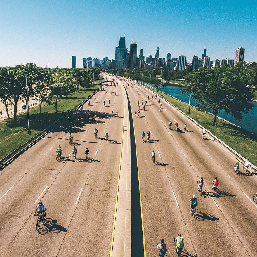Chicago From Above: Awesome Bumblebee Photograph By Razvan Sera