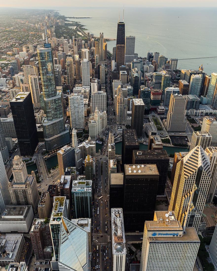 Chicago From Above: Awesome Bumblebee Photograph By Razvan Sera