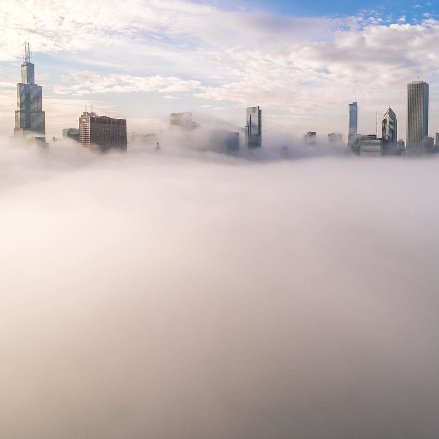 Chicago From Above: Awesome Bumblebee Photograph By Razvan Sera