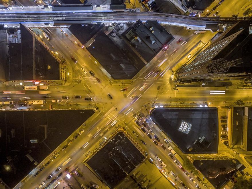 Chicago From Above: Awesome Bumblebee Photograph By Razvan Sera