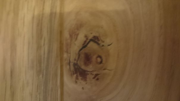 The Knot In This Wood Looks Like A Surprised Cyclops (may Need To Turn The Image 90degrees To See It!)