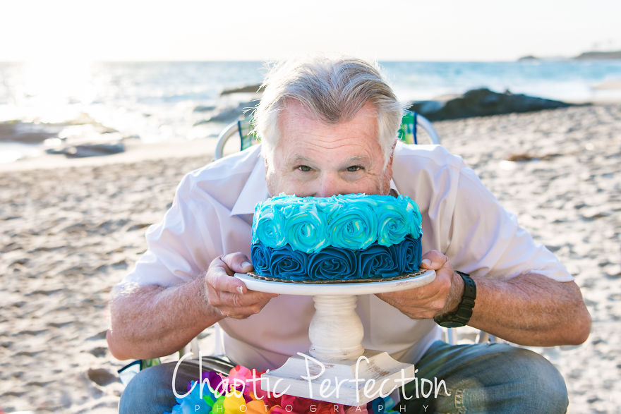 I Made My Dad Do A Cake Smash For His 70th Birthday