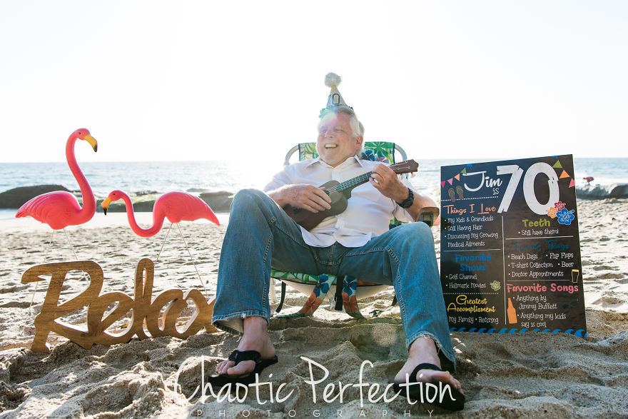 I Made My Dad Do A Cake Smash For His 70th Birthday