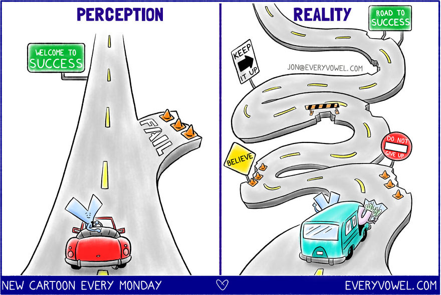 Success Isn’t What It Seems. We Realize That It’s A Never-Ending Road, Not A Destination. That Failure Is A Stepping Stone To Success, Not A Detour. And That We’ll Get Further Together Than We Can Ever Do Alone.