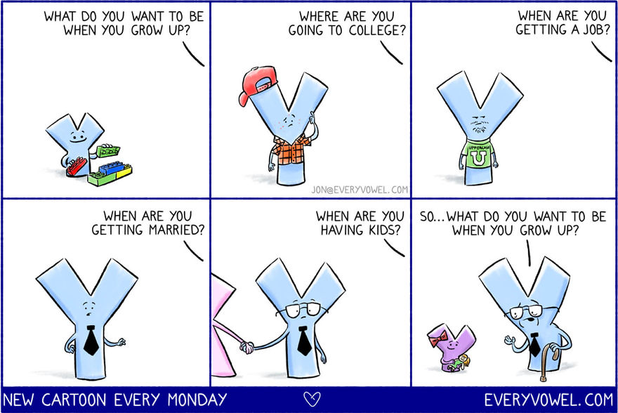 Can We Relax With All The Questions? We’ll Get A Job When We Find The Right One. We’ll Get Married When We Find The Right Person. People Try To Make Life Into A Race Where Age Is The Timer. But We’re All On Different Tracks, Going At Our Own Pace. So Stop Comparing Us. Stop Asking About The Next Milestone When We’re Trying To Enjoy This One. Maybe It’s Just Small Talk. Or Maybe It’s Up To Us To Break The Cycle. Maybe Instead Of Asking Others About Tomorrow We Should Ask How They’re Doing Today. And Let Things Happen Whenever It Happens.