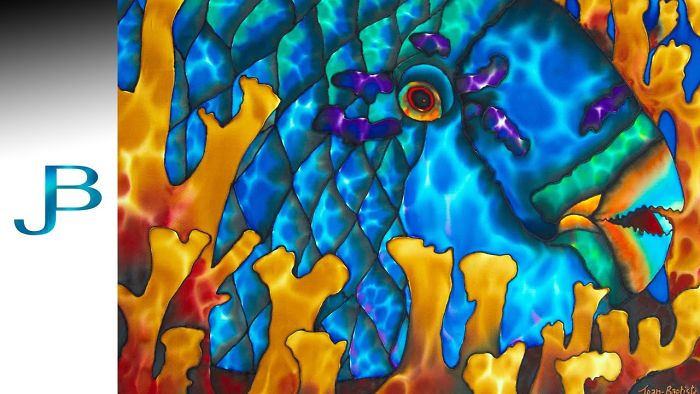 See Just How Colourful And Beautiful The Reef Fish Are Painted In Silk Batik.