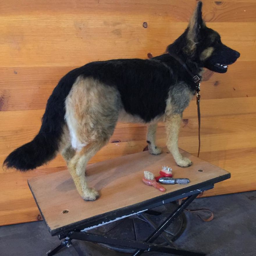 I Made This German Shepherd In 78 Hours From Wool!