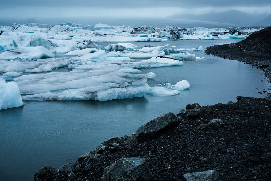 Humans And The Glaciers. The Icelandic Melancholy
