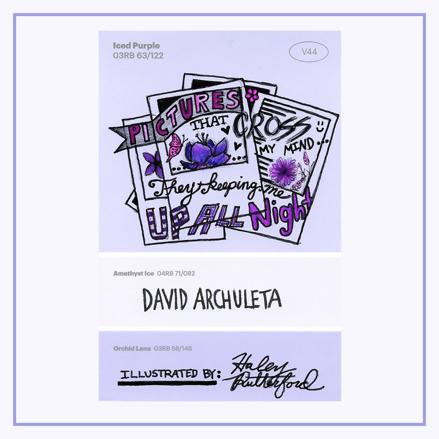 I Draw Lyrics On Paint Swatches