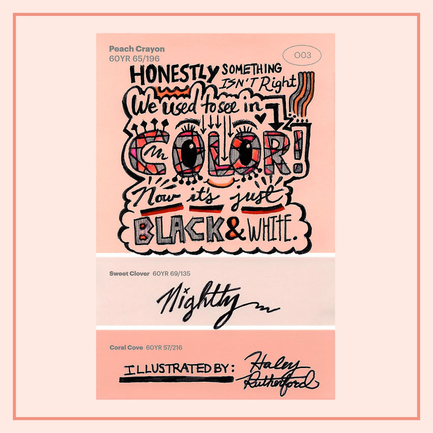 I Draw Lyrics On Paint Swatches