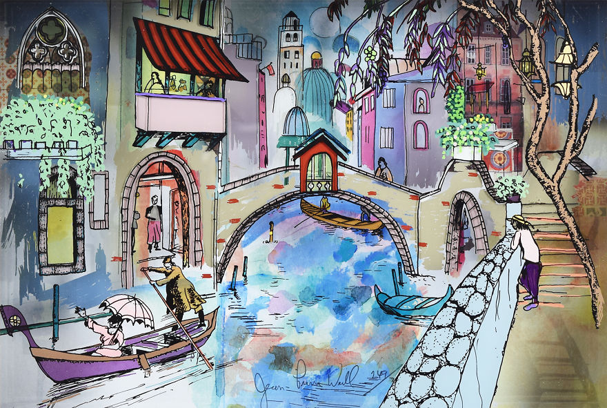 I Use Innovative Technique Of Painting On Glass… In 3D I Use Innovative Technique Of Painting On Glass… In 3D