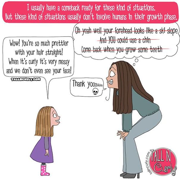 I Draw Comics About Being A Tall N Curly Girl