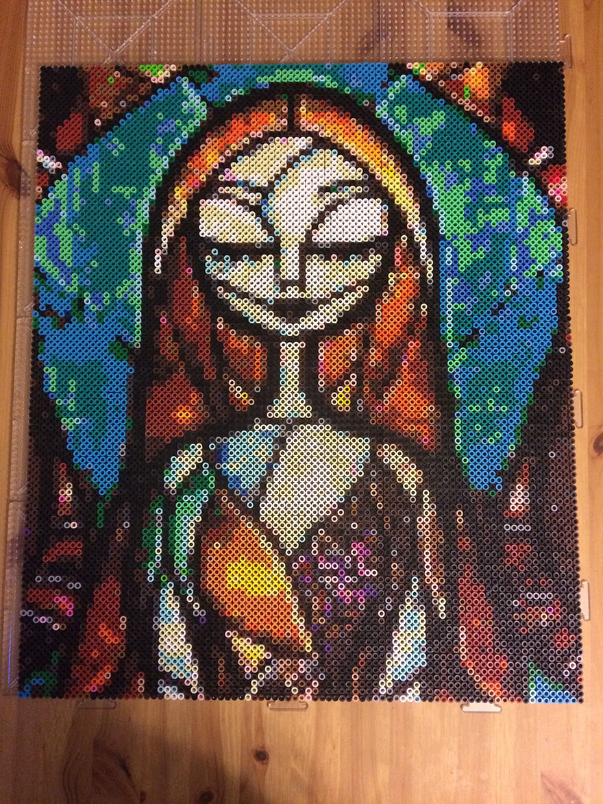 I Made A Portrait From 8316 Beads