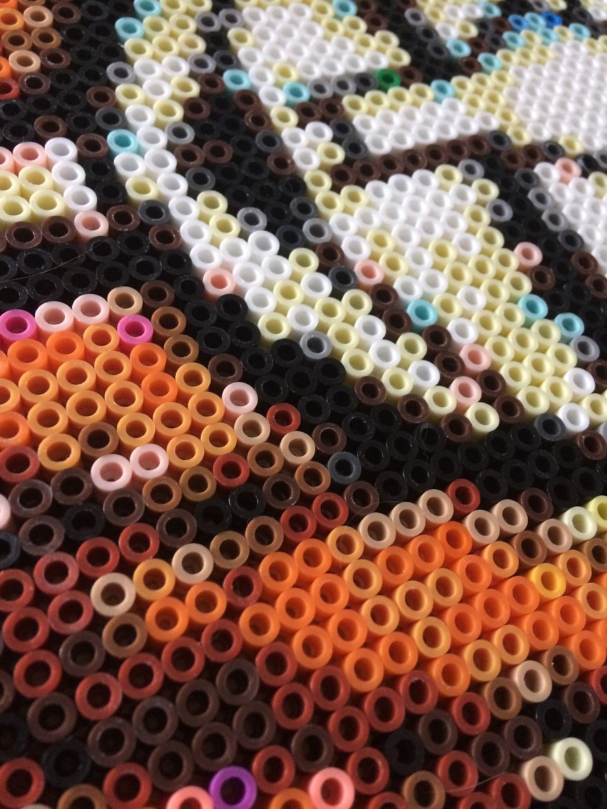 I Made A Portrait From 8316 Beads