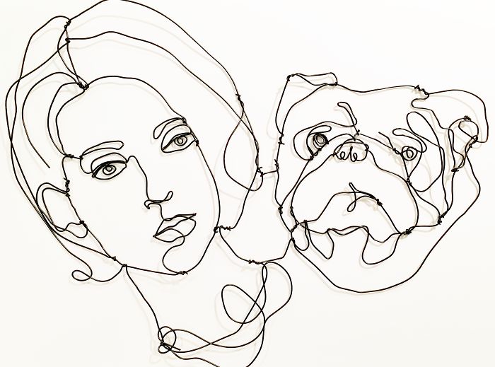 I Make All Kind Of Wire Portraits: Humans, Animals And Plants