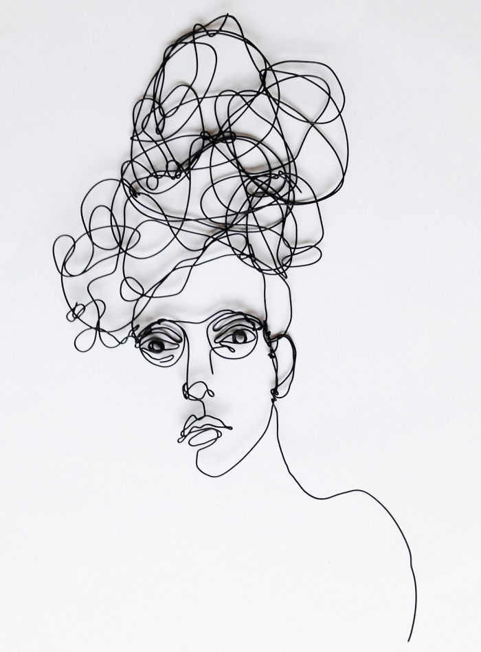 I Make All Kind Of Wire Portraits: Humans, Animals And Plants