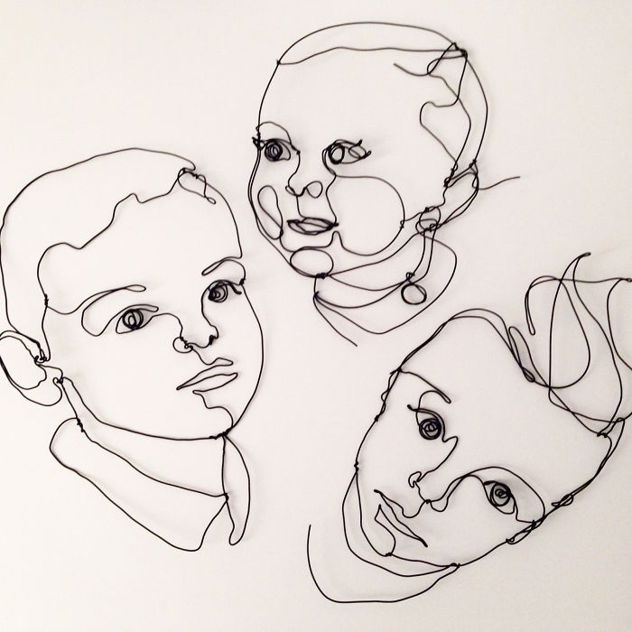 I Make All Kind Of Wire Portraits: Humans, Animals And Plants