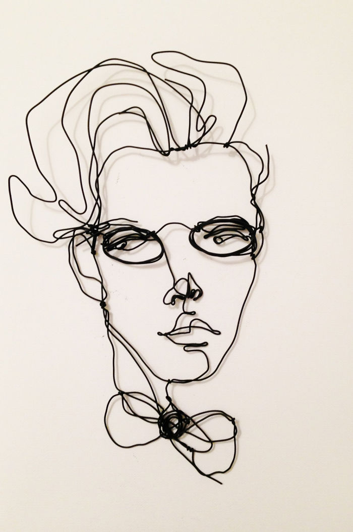 I Make All Kind Of Wire Portraits: Humans, Animals And Plants