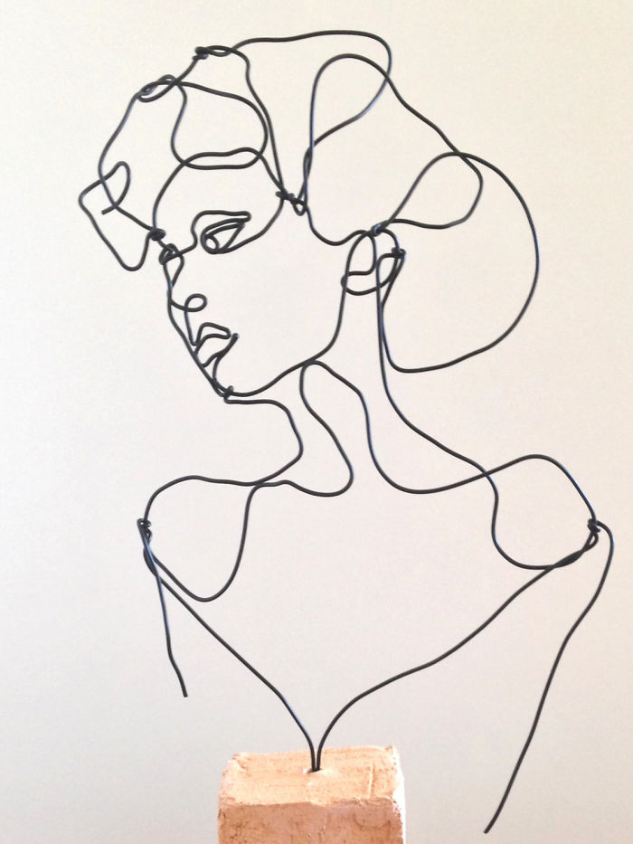 I Make All Kind Of Wire Portraits: Humans, Animals And Plants