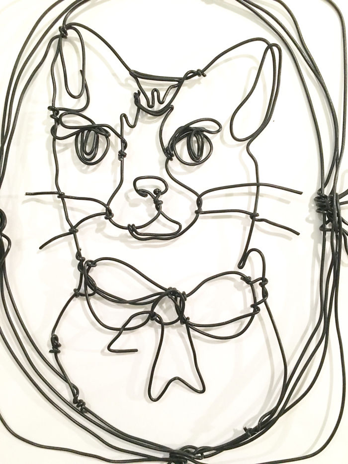 I Make All Kind Of Wire Portraits: Humans, Animals And Plants