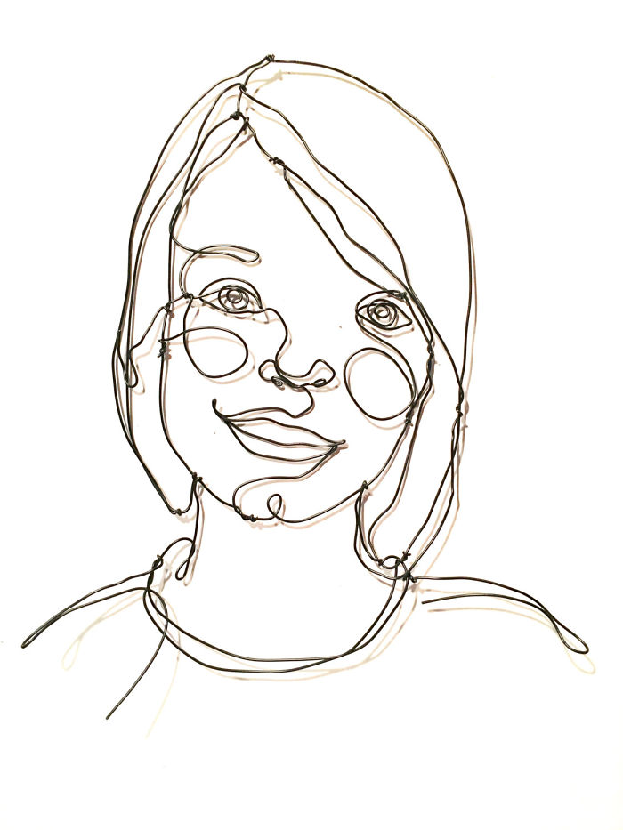 I Make All Kind Of Wire Portraits: Humans, Animals And Plants