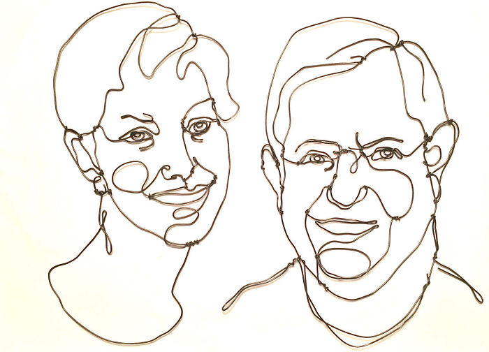 I Make All Kind Of Wire Portraits: Humans, Animals And Plants