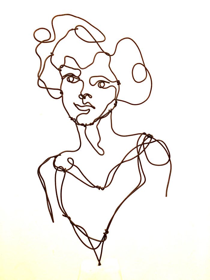I Make All Kind Of Wire Portraits: Humans, Animals And Plants