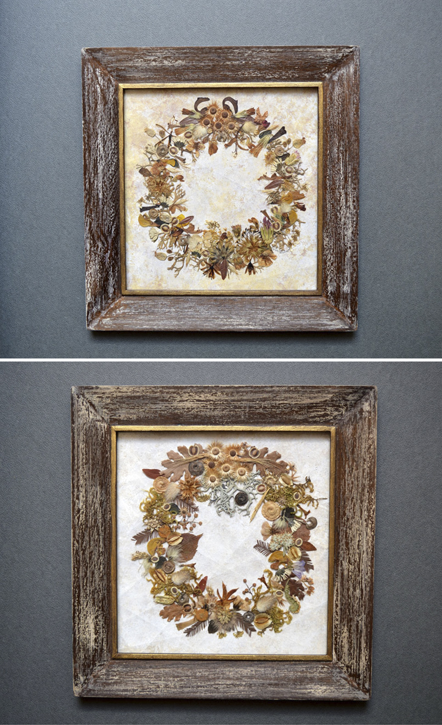 I Use Dried Pressed Plants And Painting To Create Original Artworks