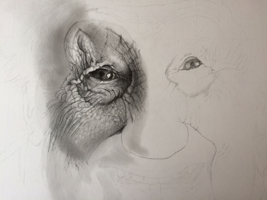 Belgian Artist Drew An Incredible Portrait Of An Elder Lady