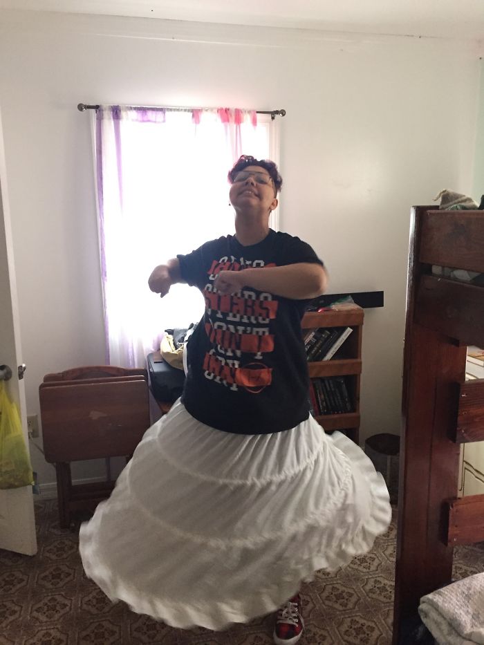 Caught Her Playing In My Hoop Skirt For Prom...