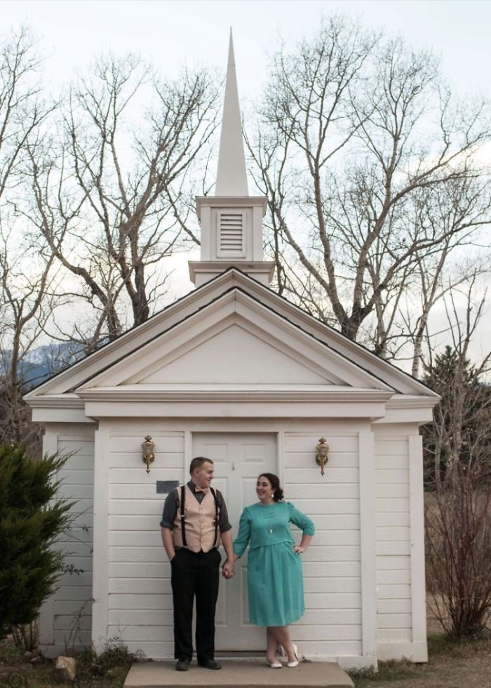 I Don't Have A Photo Of My Mom, But I Wore Her Wedding Dress For Our First Anniversary Photos.