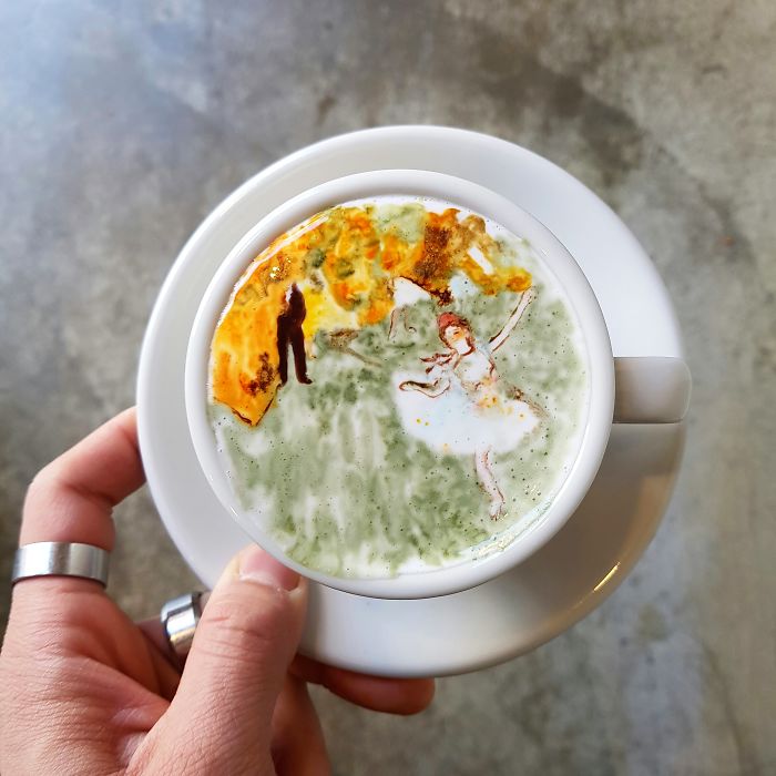 Artistic Barista From Korea Who Draws Art On Coffee.