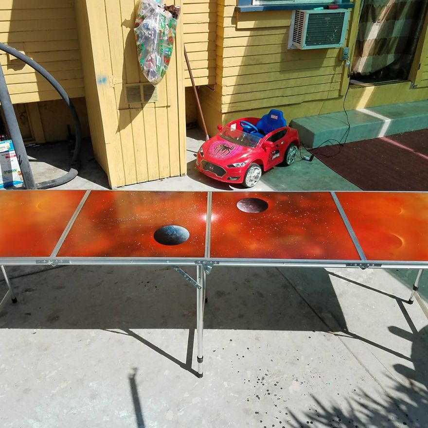 I Made This Custom Painted 8ft Beer Pong Table