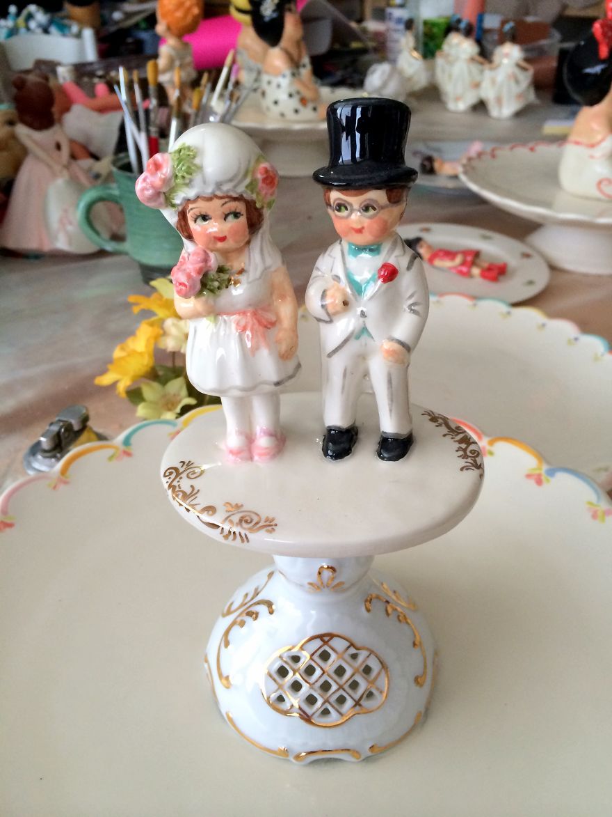 I Create Ceramic Dolls Inspired By Vintage Figurines